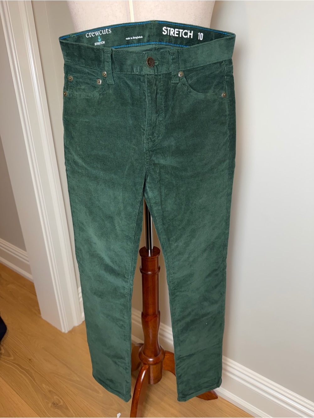 Never worn! crewcuts Size 10 Stretch Corduroy Pants in Forest Green